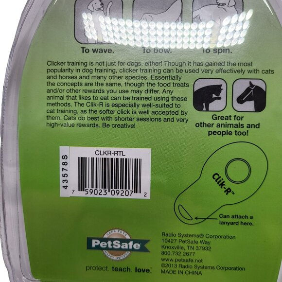 PetSafe Clik-R Click Training Tool For Dogs & Cats Purple Green - Picture 4 of 10